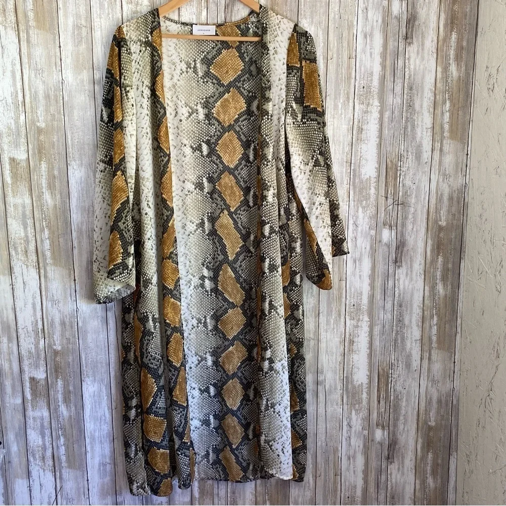 Adrienne Snake Print Oversized Kimono - Picture 1 of 5